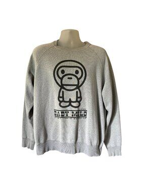 BAPE A Bathing Ape Sweatshirt Baby Milo Mens Crewneck Top Large